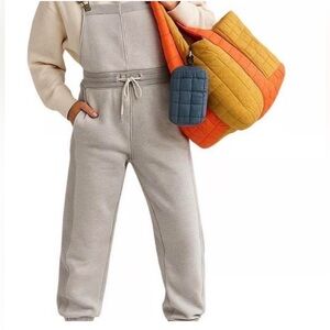 NWT Free People Movement Making It Overalls Heather Grey, Large, NEW! Comfy!